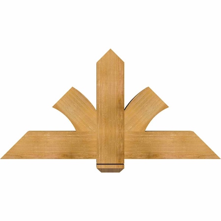 Ekena Millwork Redmond Rough Sawn Timber Gable Bracket, Western Red Cedar, 48"W x 24"H x 6"D x 6"F, 12/12 Pitch GBW048X24X0606RED00RWR